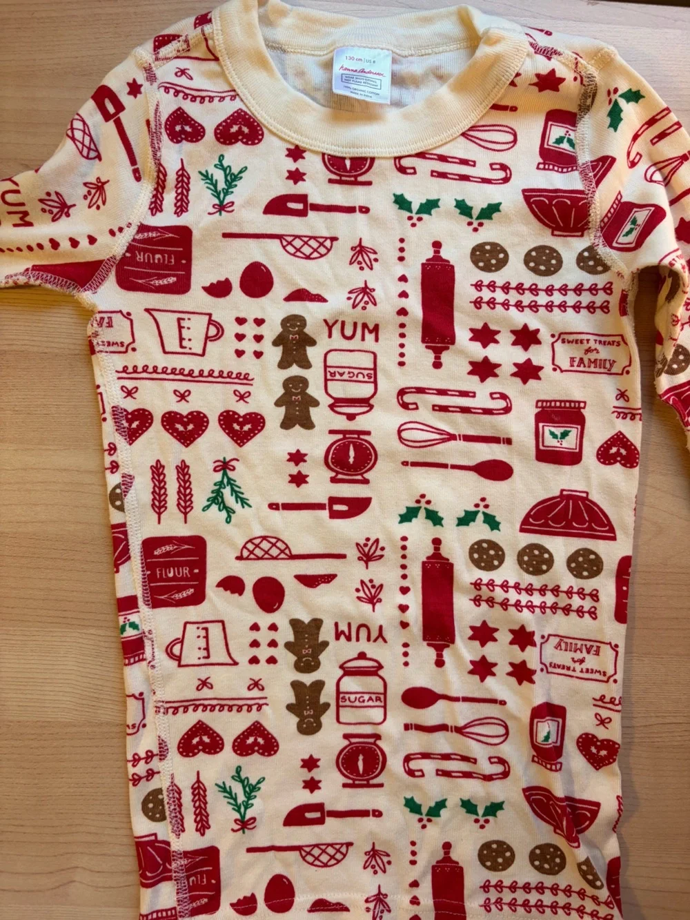 Hanna Andersson Organic Cotton Holiday Baking Theme Pajama Top